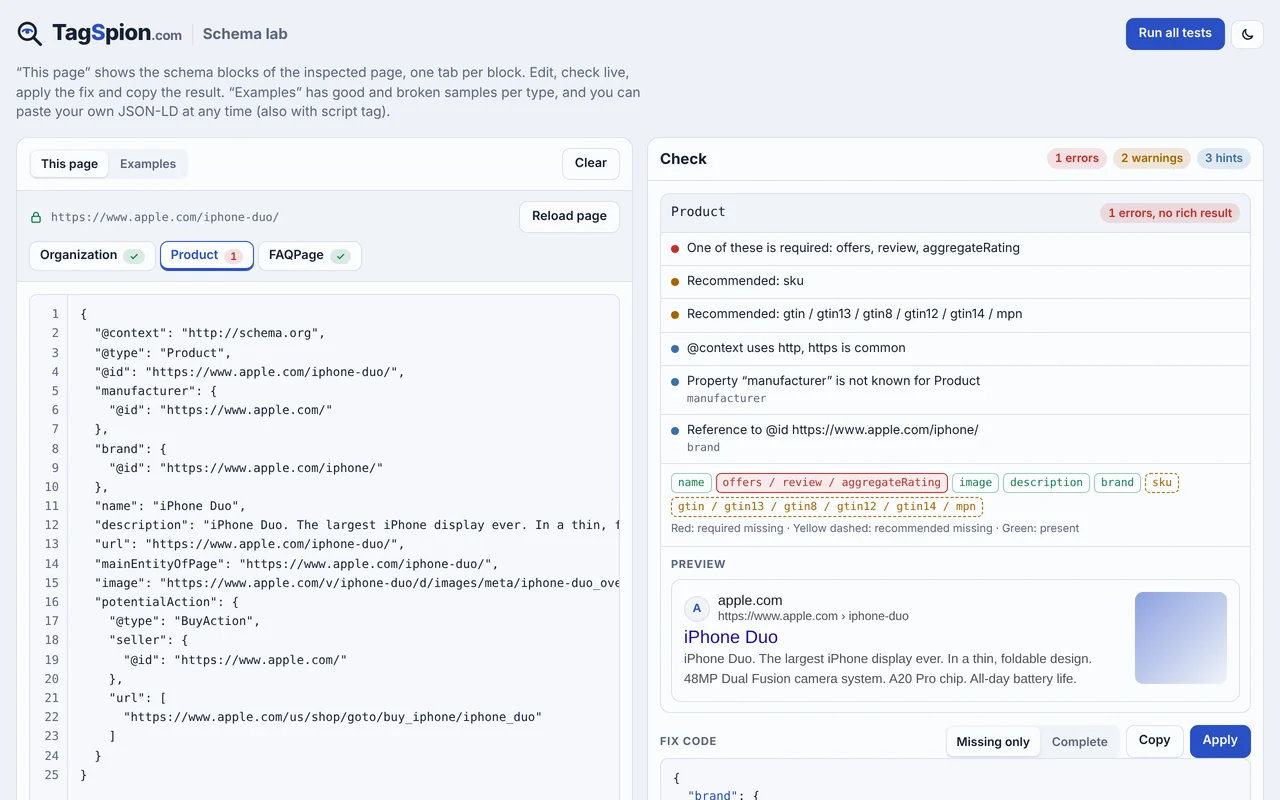 Schema-Labor